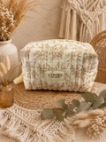 Pochette Matelassée J'adore – Écru et Beige