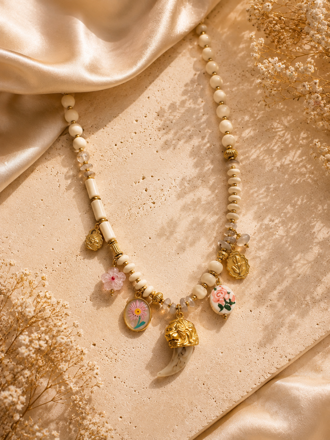 Collier Perlé Charms Bohème Chic