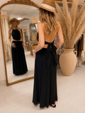 Robe longue bohème cut out noire