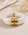 Bracelet Jonc Nacré; Doré – Raffinement Intemporel