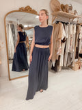 Ensemble élégance Bohème chic bleu marine
