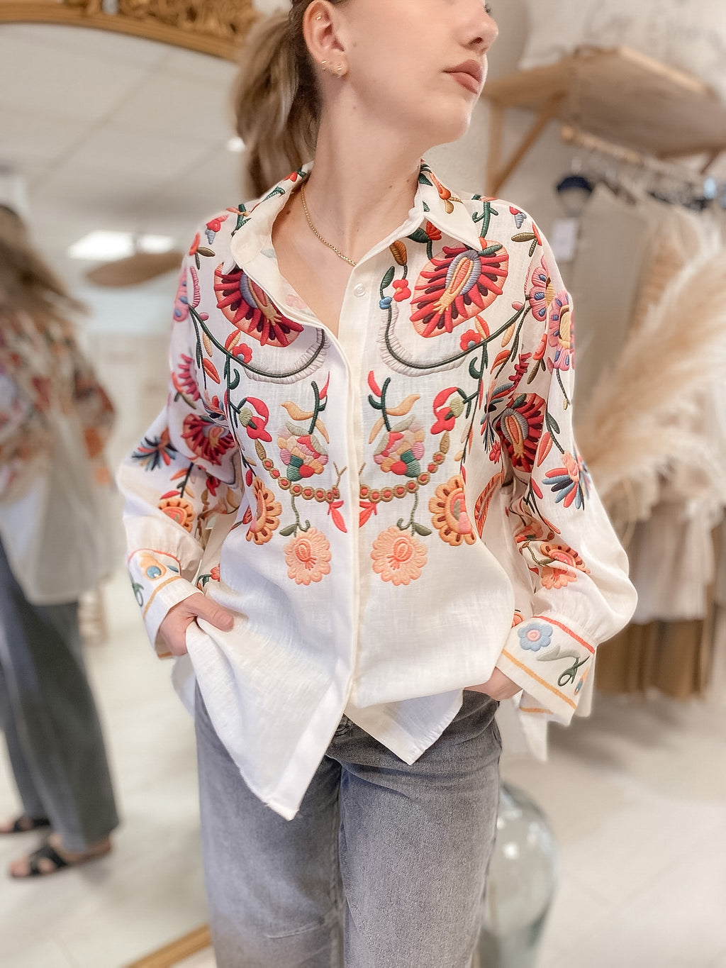 Chemise Oversize brodée