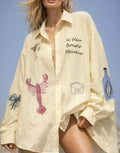 Chemise oversize Bonheur jaune