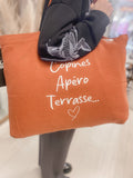 Cabas Copines Apéro Terrasse terracotta