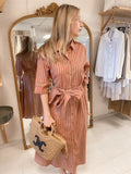 Robe Perrine terracotta rayée