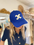 Casquette C bleu roi