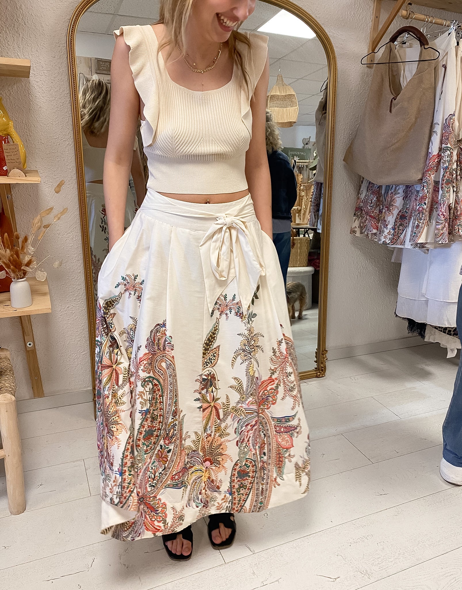 Jupe longue imprimée bohème chic GOA