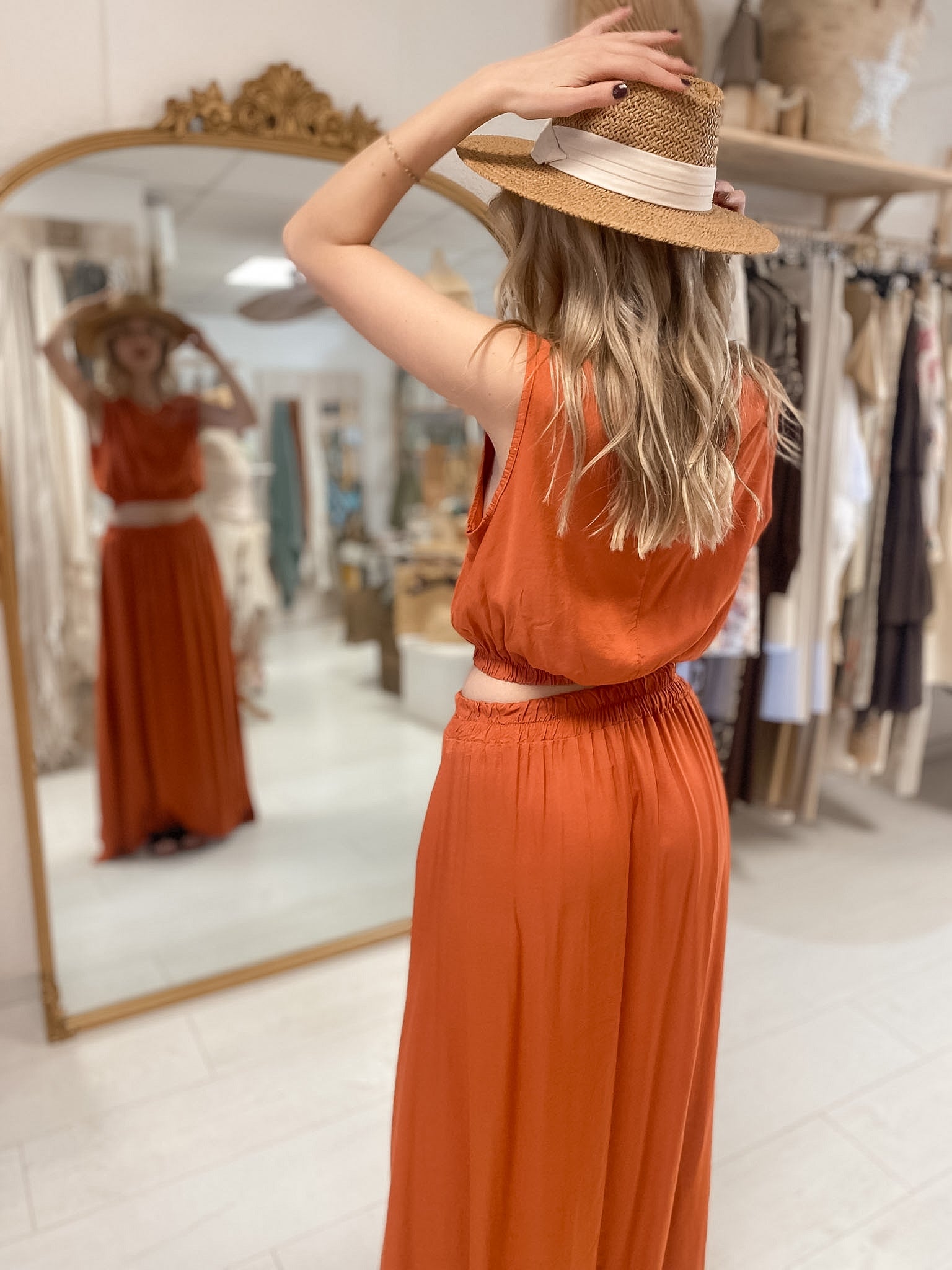 Ensemble élégance Bohème chic terracota