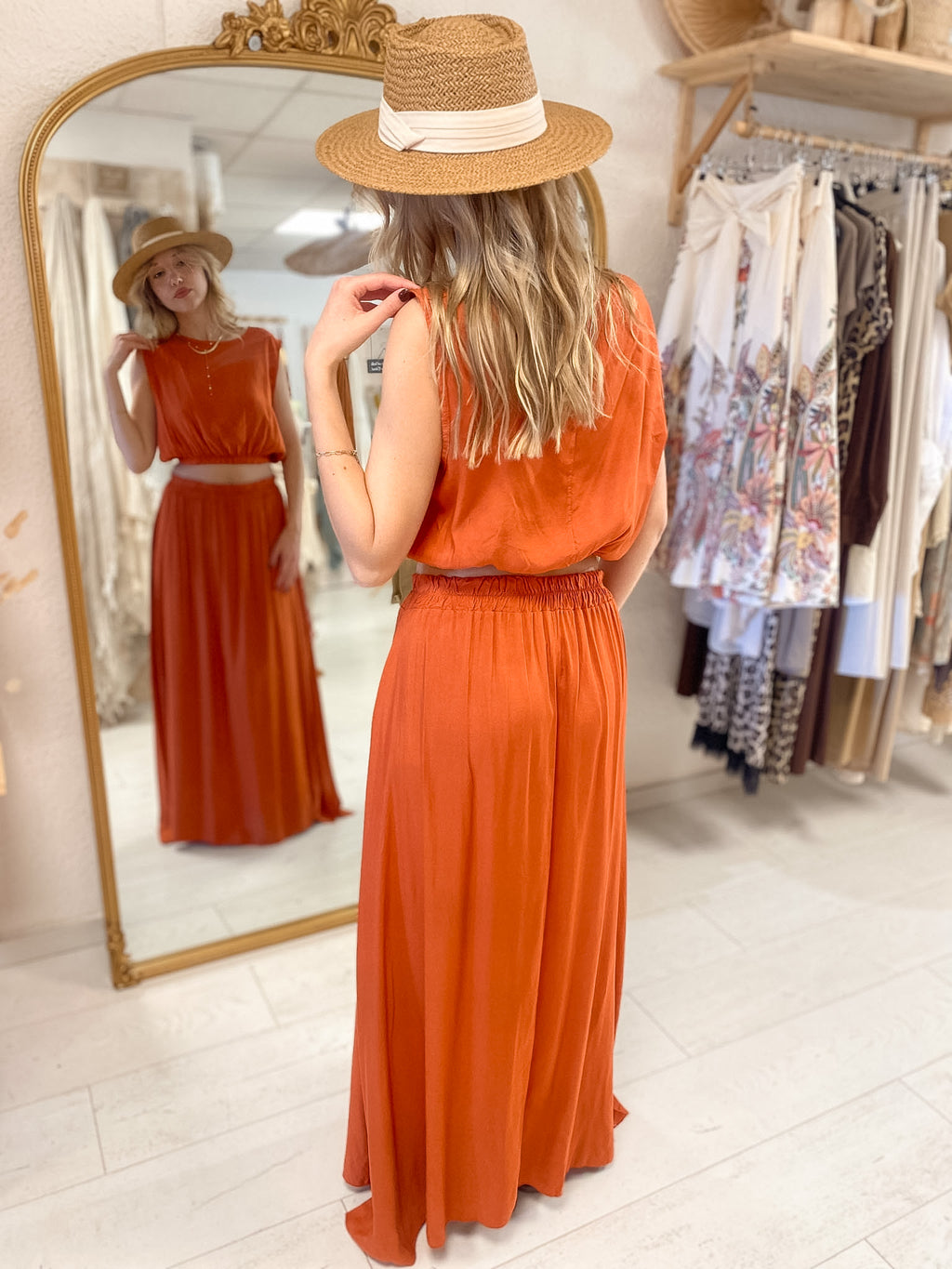 Ensemble élégance Bohème chic terracota