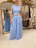 Ensemble élégance Bohème chic bleu ciel