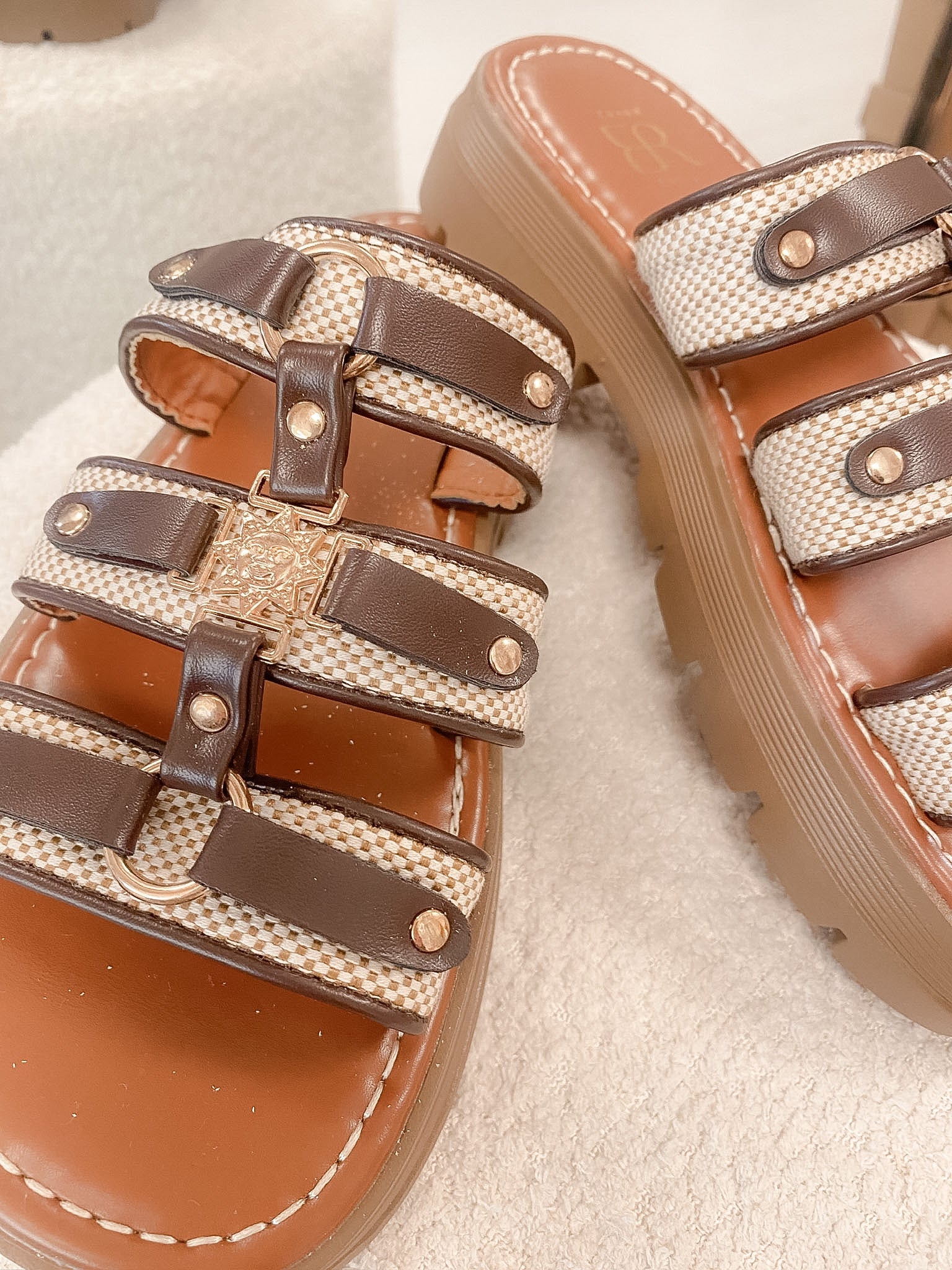 Mules Erinne - Beige Chocolat