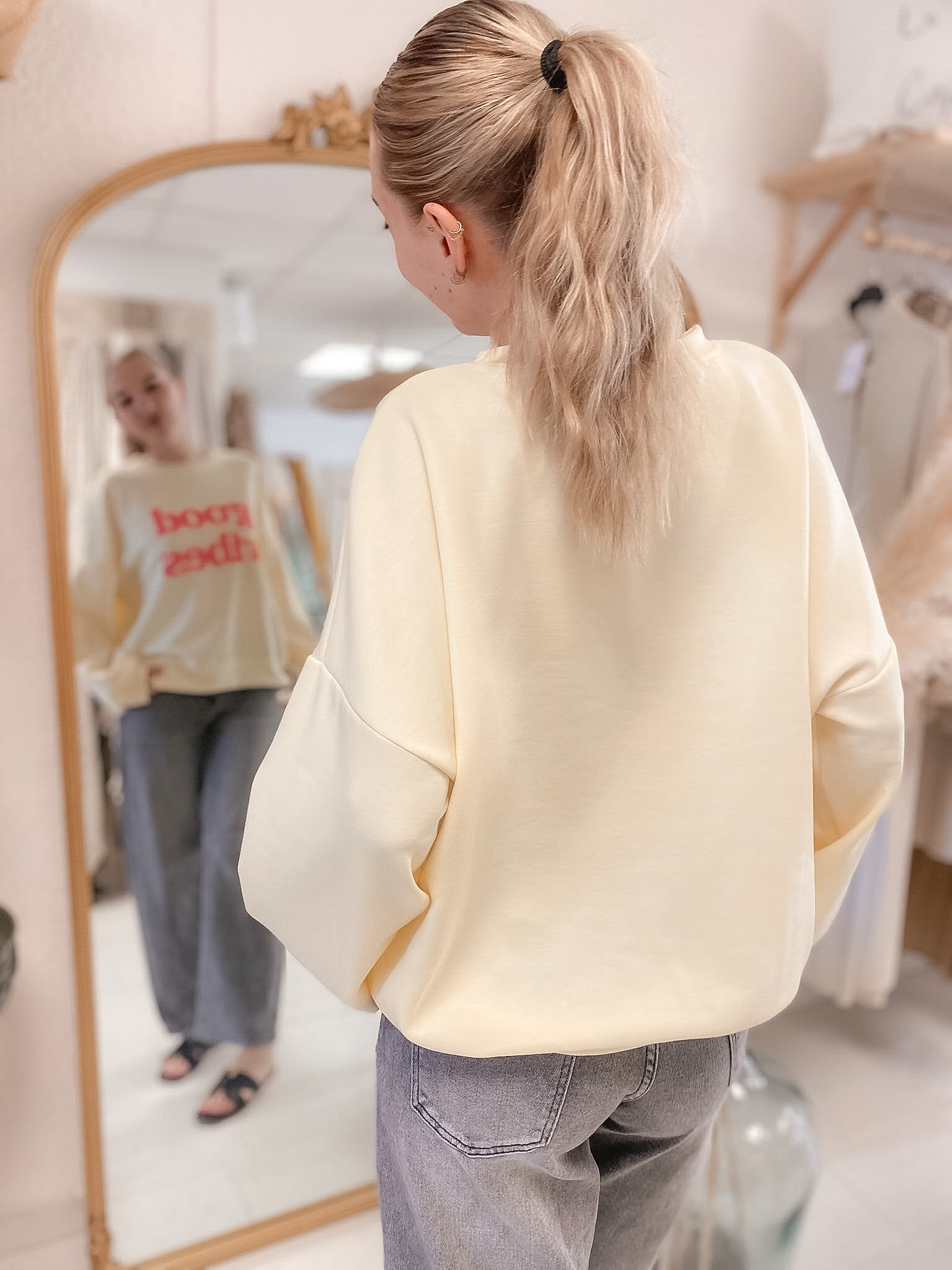 Sweat Good vibes jaune