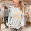 Sweat Good vibes bleu et jaune