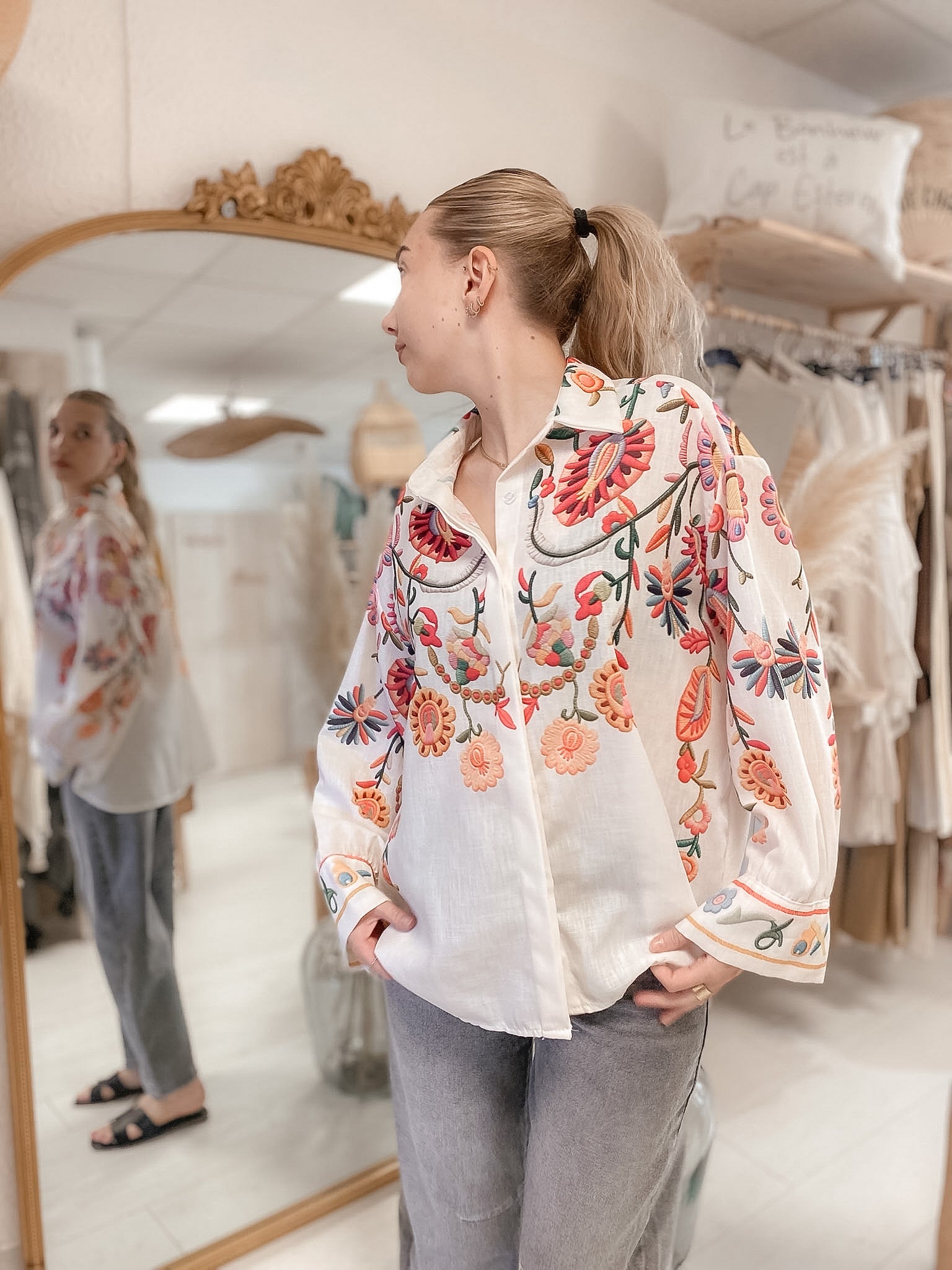 Chemise Oversize brodée